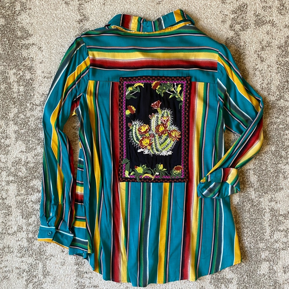 Southwest Serape Print Blouse